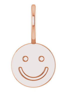 Platinum Smiley Face Charm/Pendant