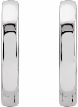 14K White Gold Hinged 18 mm Hoop Earring