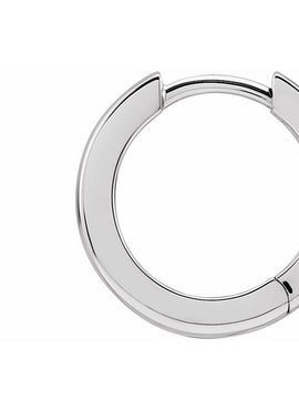 14K White Gold Hinged 18 mm Hoop Earring