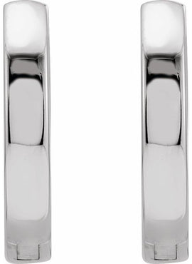 14K White Gold Hinged 18 mm Hoop Earring