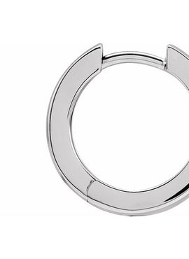 14K White Gold Hinged 18 mm Hoop Earring