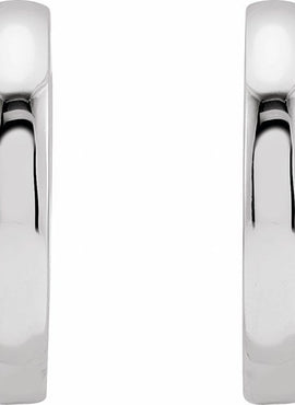14K White Gold Hinged 18 mm Hoop Earring