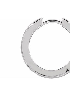 14K White Gold Hinged 18 mm Hoop Earring