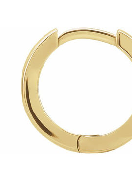 14K Yellow Gold Hinged 12.5 mm Hoop Earring