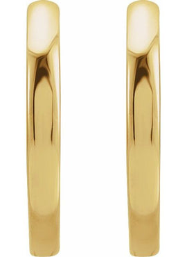 14K Yellow Gold Hinged 12.5 mm Hoop Earring