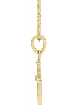 14K Rose Gold 16.78x4.56 mm Dagger Pendant