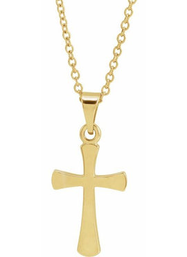 14K Rose Gold Cross Pendant
