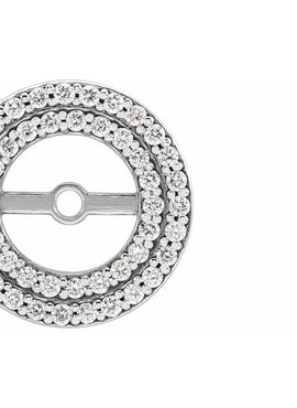 14K White Gold 1/3 CTW Natural Diamond Earring Jackets