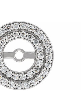 14K White Gold 1/3 CTW Natural Diamond Earring Jackets