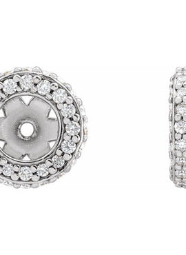 14K White Gold 1/5 CTW Natural Diamond Earrings Jacket