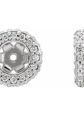 14K White Gold 1/5 CTW Natural Diamond Earrings Jacket