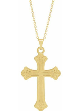 14K Yellow Gold Cross Pendant