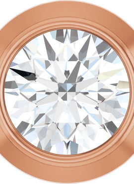 14K Rose Gold 1/4 CT Natural Diamond Slide Pendant