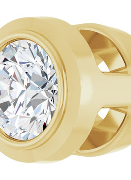 14K Rose Gold 1/4 CT Natural Diamond Slide Pendant