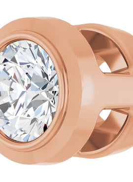14K Rose Gold 1/4 CT Natural Diamond Slide Pendant