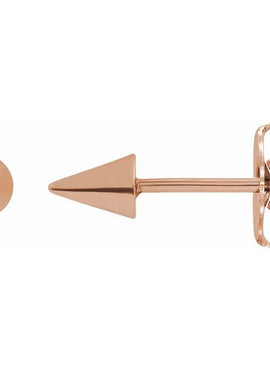 14K White Gold Spike Earrings