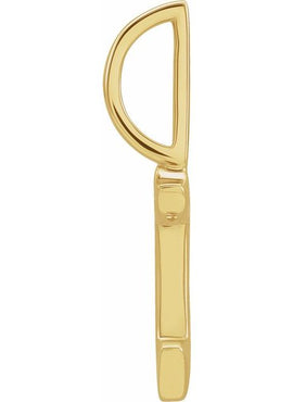 14K Rose Gold Gothic Initial A Charm/Pendant