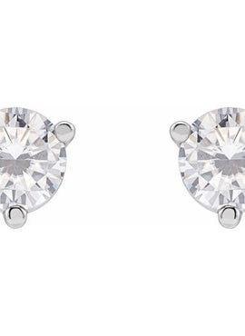 14K Rose Gold 5 mm Round Stuller Lab-Grown Moissanite™ Earrings