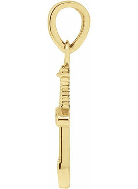 14K Rose Gold 16.78x4.56 mm Dagger Pendant