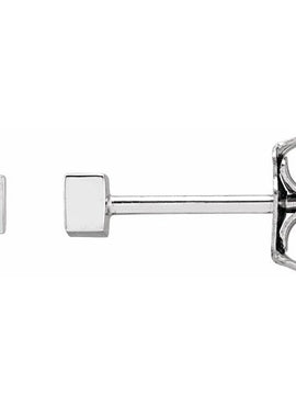 14K White Gold .05 CTW Natural Diamond Bezel-Set Earrings