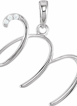 14K Yellow Gold .025 CTW Natural Diamond Initial A Pendant