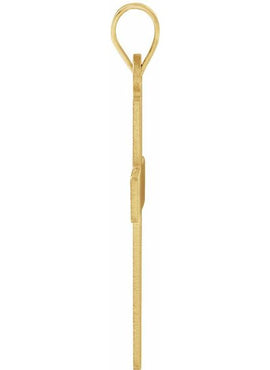 14K Yellow Gold Engravable Cross Pendant
