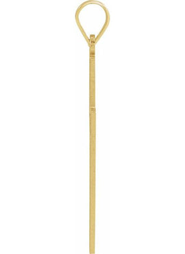 14K Rose Gold 49.1x25 mm Cross Pendant