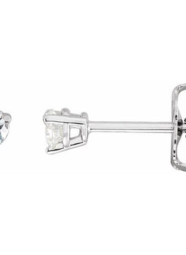 14K White Gold Natural Blue Sheen Moonstone Earrings