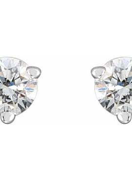 14K White Gold Natural Blue Sheen Moonstone Earrings