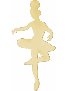 14K Yellow Gold 12 Gauge Ballerina Stamping with External Undrilled Eyelet