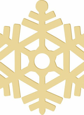 14K Yellow Gold 12 Gauge Snowflake Stamping with External Undrilled Eyelet
