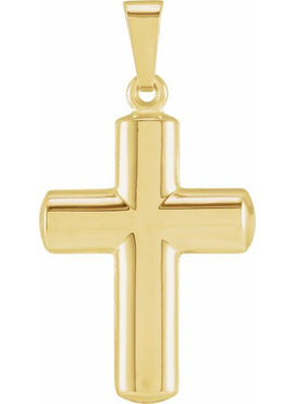 14K Yellow Gold 19x15 mm Cross Pendant