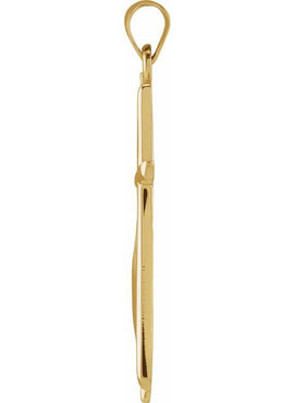 Platinum Methodist Cross Pendant