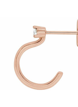 14K Yellow Gold 1/8 CTW Natural Diamond Hoop Earring