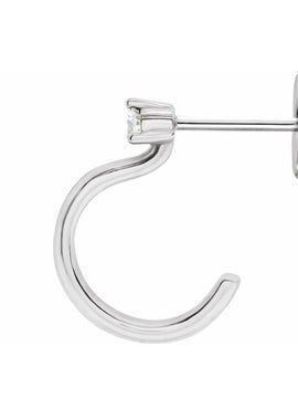 14K Yellow Gold 1/8 CTW Natural Diamond Hoop Earring