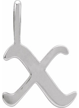 14K Rose Gold Gothic Initial A Charm/Pendant