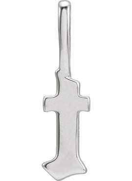 14K Rose Gold Gothic Initial A Charm/Pendant