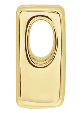 14K Yellow Gold Block Initial A Slide Pendant
