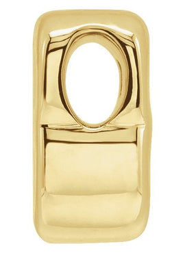 14K Yellow Gold Block Initial A Slide Pendant