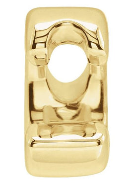 14K Yellow Gold Block Initial A Slide Pendant