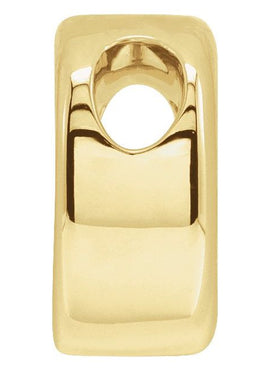 14K Yellow Gold Block Initial A Slide Pendant