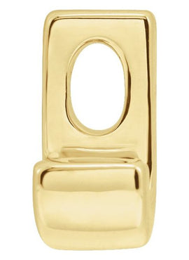 14K Yellow Gold Block Initial A Slide Pendant