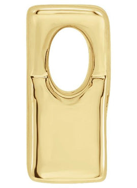 14K Yellow Gold Block Initial A Slide Pendant
