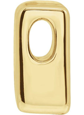 14K Yellow Gold Block Initial A Slide Pendant