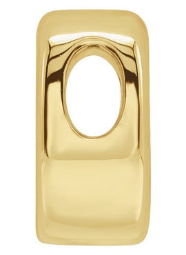 14K Yellow Gold Block Initial A Slide Pendant