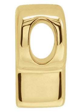 14K Yellow Gold Block Initial A Slide Pendant