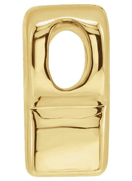 14K Yellow Gold Block Initial A Slide Pendant