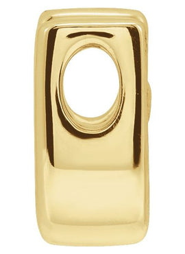 14K Yellow Gold Block Initial A Slide Pendant