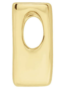 14K Yellow Gold Block Initial A Slide Pendant