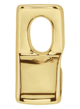 14K Yellow Gold Block Initial A Slide Pendant